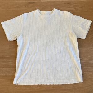Dior Christian Oblique Relaxed Towel T-shirt Size M in White
